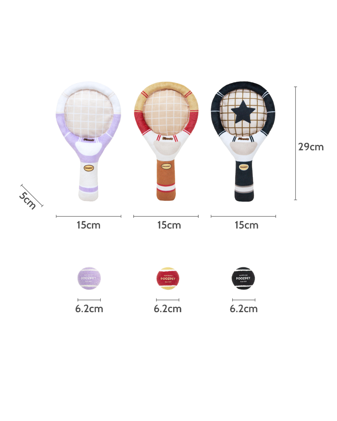 POOZPET Interactive Tennis Racket for Pets